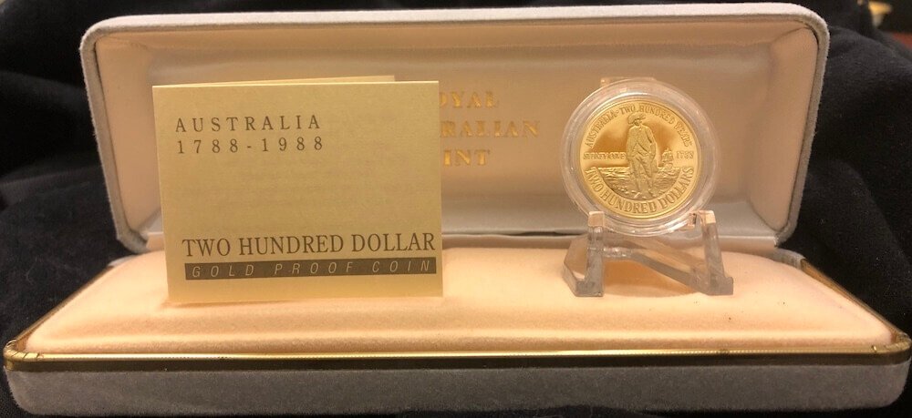 1988 Two Hundred Dollar Gold Proof Coin - First Fleet